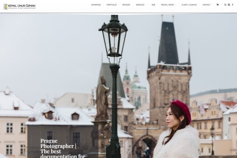 Prague photographer portfolio website designed by Prague Design Studio