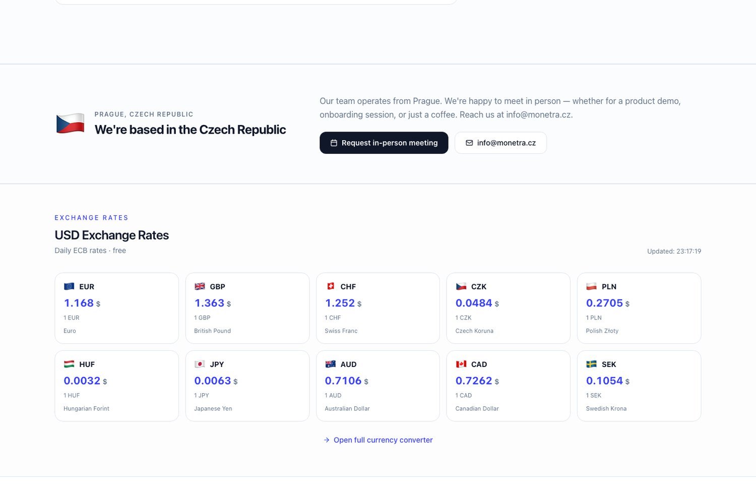 Monetra.cz invoicing platform interface designed by Prague Design Studio — 3