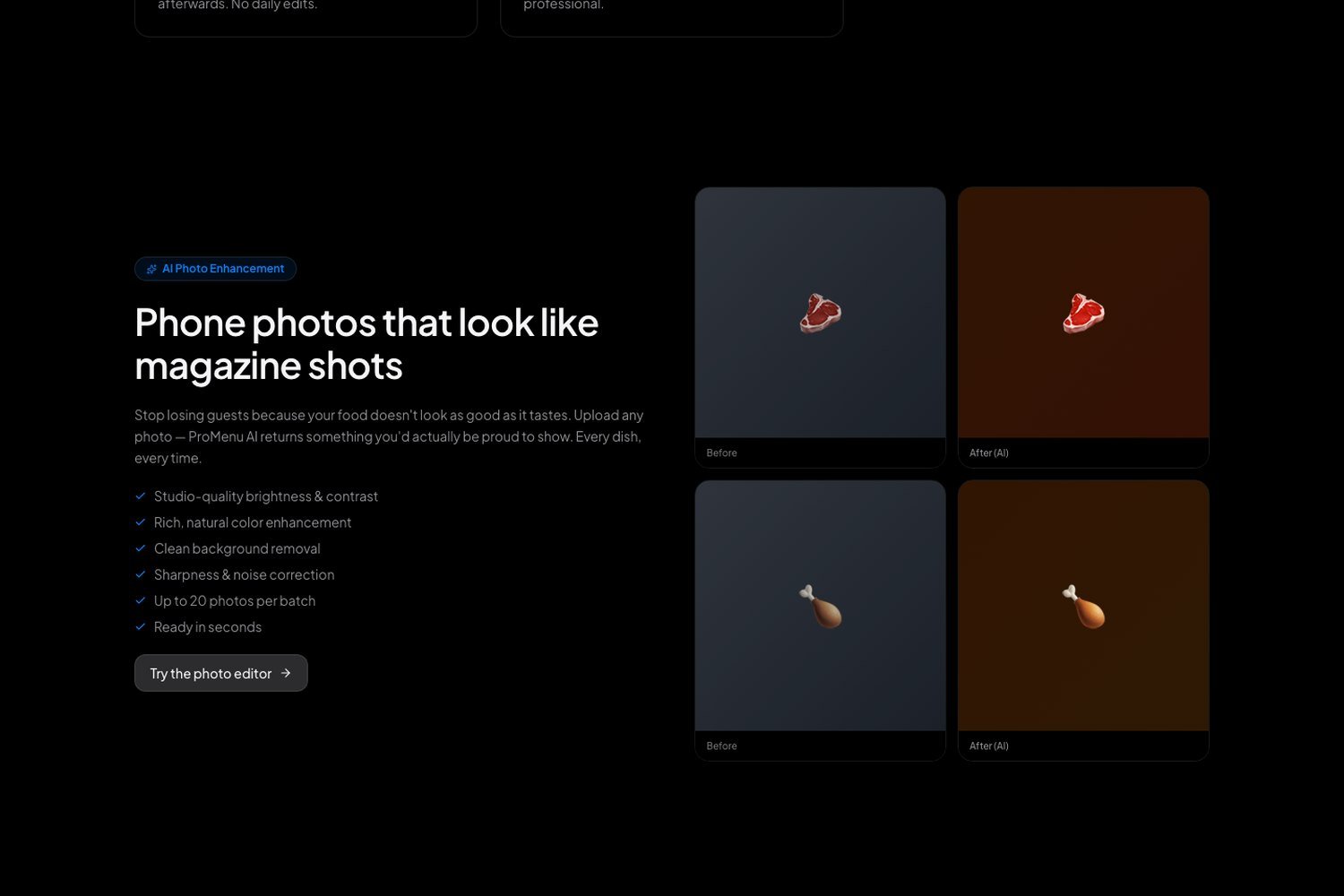 ProMenu.cz digital QR menu platform interface designed by Prague Design Studio — 3