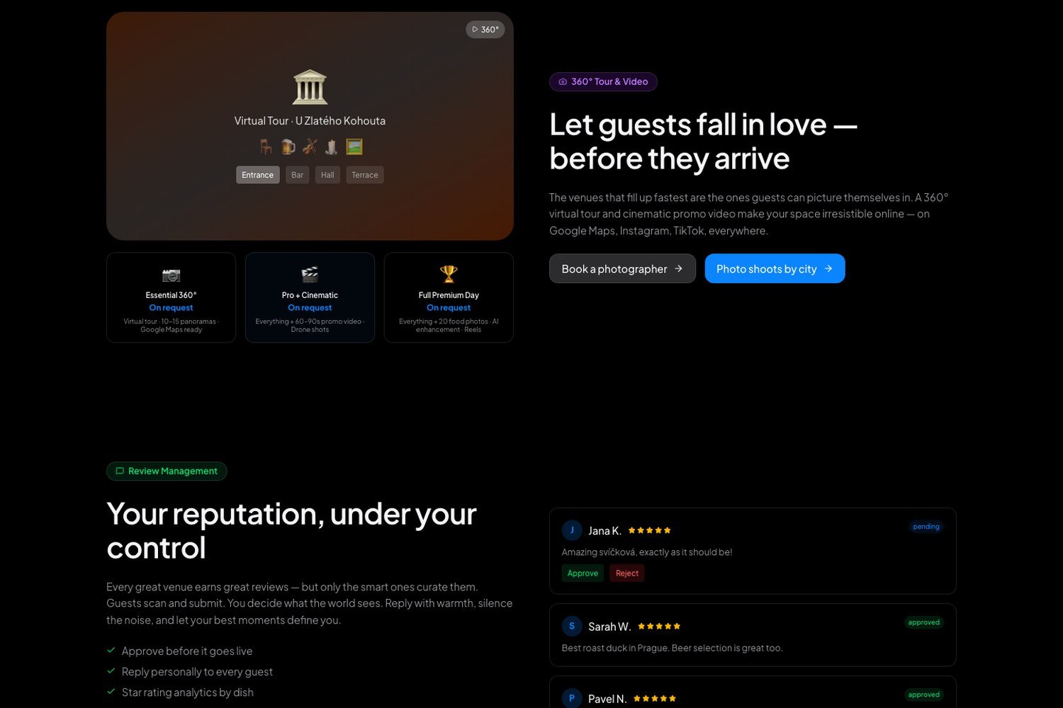 ProMenu.cz digital QR menu platform interface designed by Prague Design Studio — 4